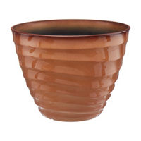 Ripple Ceramic Planter, 8 Inches