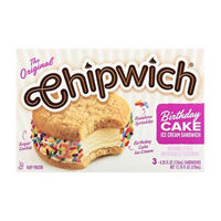 Chipwich The Original Birthday Cake Ice Cream Sandwich,