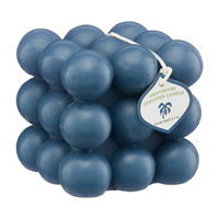 Unscented Sculpted Bubble Candle Blue, 12 oz