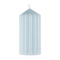 Ribbed Unscented Pillar Candle, 13.4 oz
