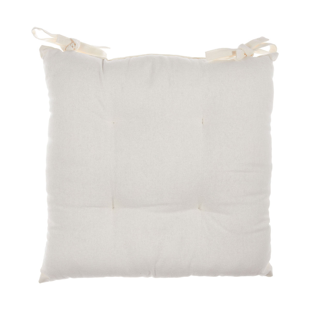 Decorative Square Cushion Seat, Ivory