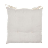 Decorative Square Cushion Seat, Ivory