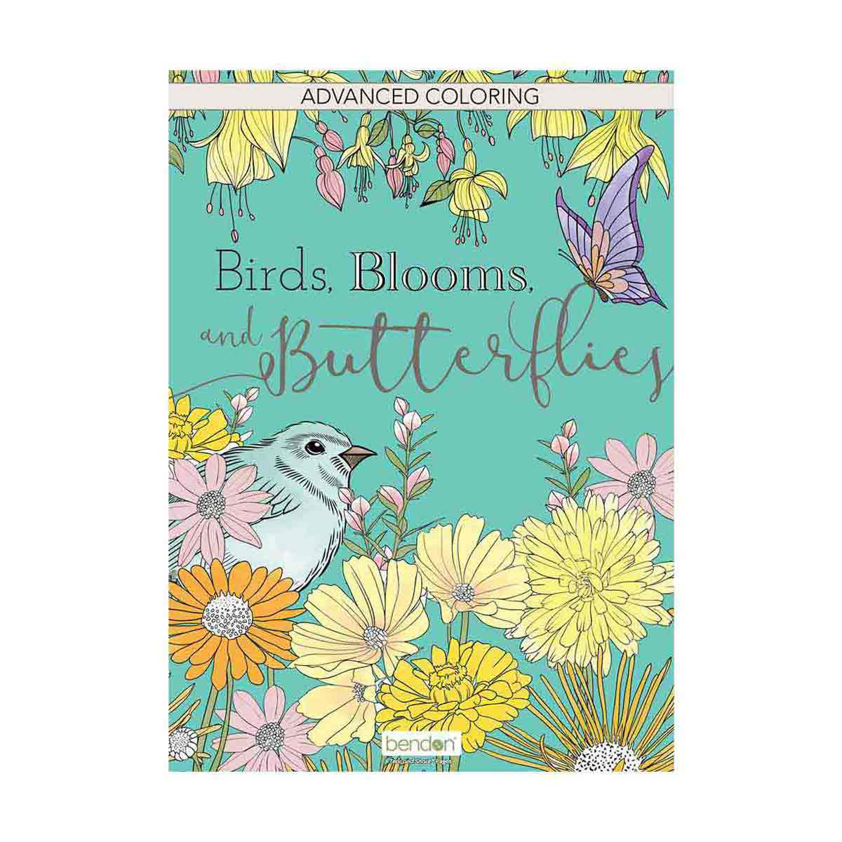 Bendon Birds, Blooms, and Butterflies Advanced Coloring Book — pOpshelf penny item