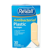 Rexall Antibacterial Plastic Bandages, 30 ct
