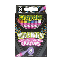 Crayola Bold & Bright Construction Paper Crayons, 8 ct