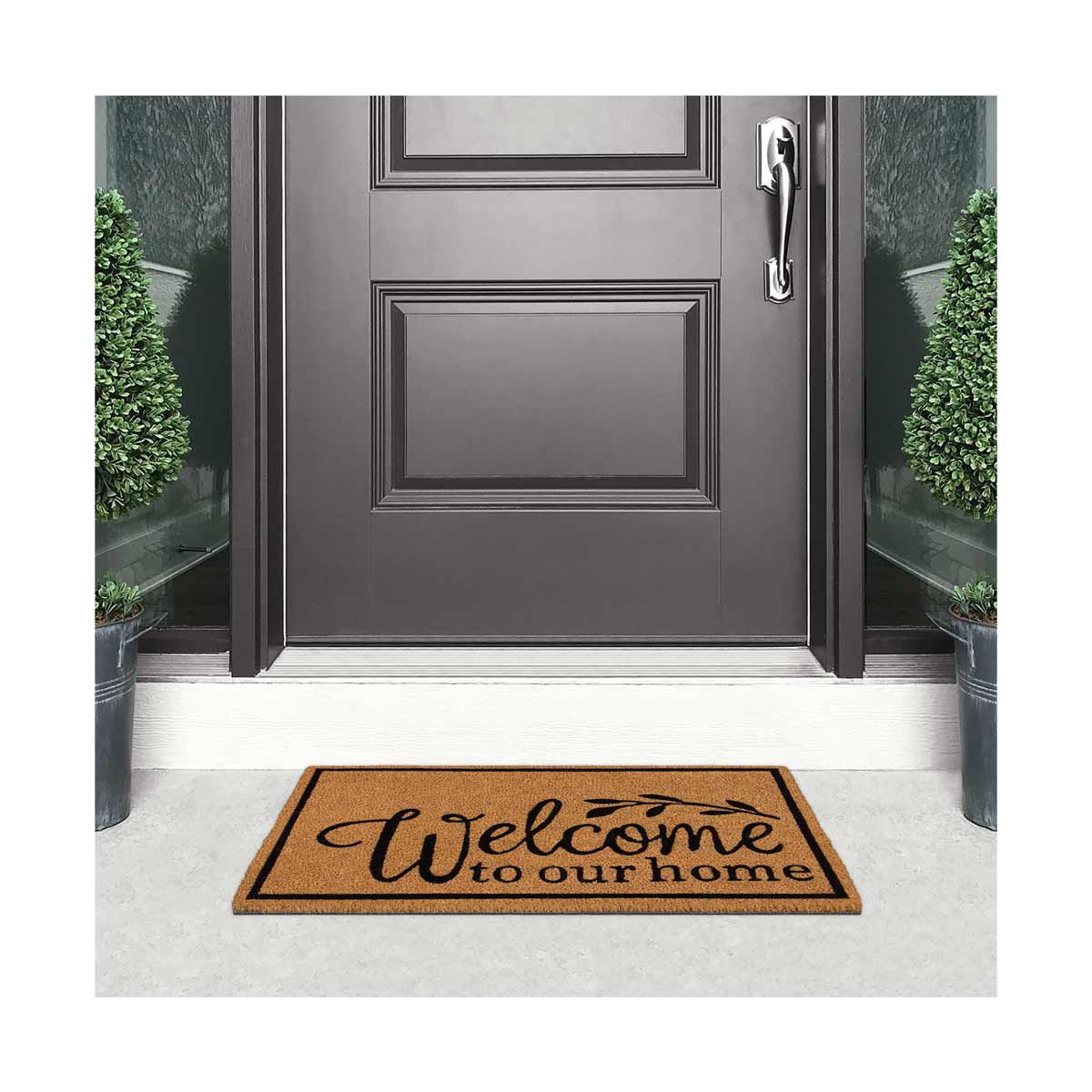 'Welcome to our home' Coir Welcome Mat