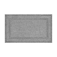 Decorate your outdoor space with this gray rug. The doormat shaped rug is perfect to keep dirt and debris from entering your home or to liven up your patio.