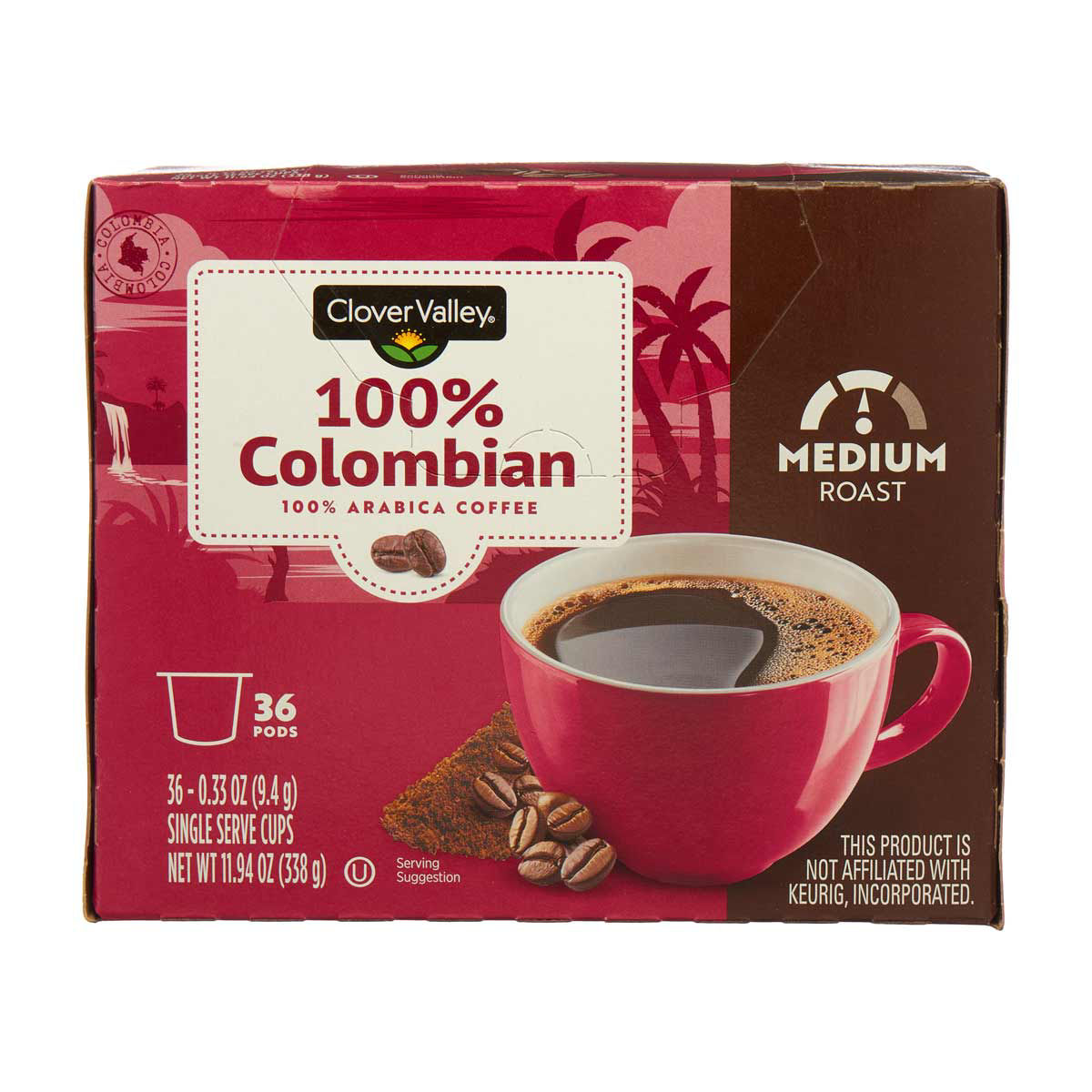 Clover Valley Colombian Medium Roast Coffee Pods, 36 Count — pOpshelf penny item