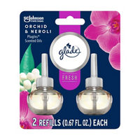 Glade PlugIns Scented Oil Refills, Orchid & Neroli, 0.67 oz, 2 pk
