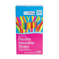 True Living Flexible Smoothie Straws, 150 ct