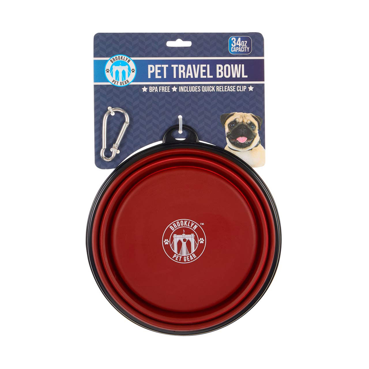 Brooklyn Pet Gear Pet Travel Bowl, Assorted