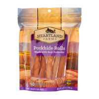 Heartland Farms Porkhide Rolls Dog Treats, 6 ct