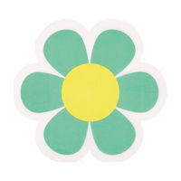 Smiley Flower Shaped Flower Napkin 16ct