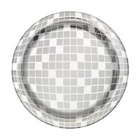 Disco Foil 9" Round Plates, 8 ct