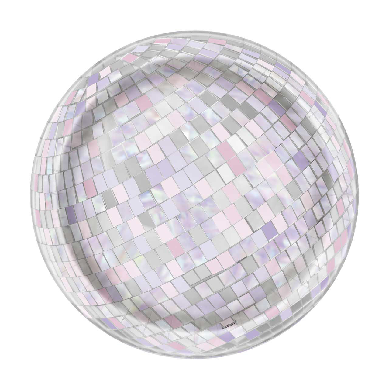 Foil Disco Plate, 9 in, 8 ct