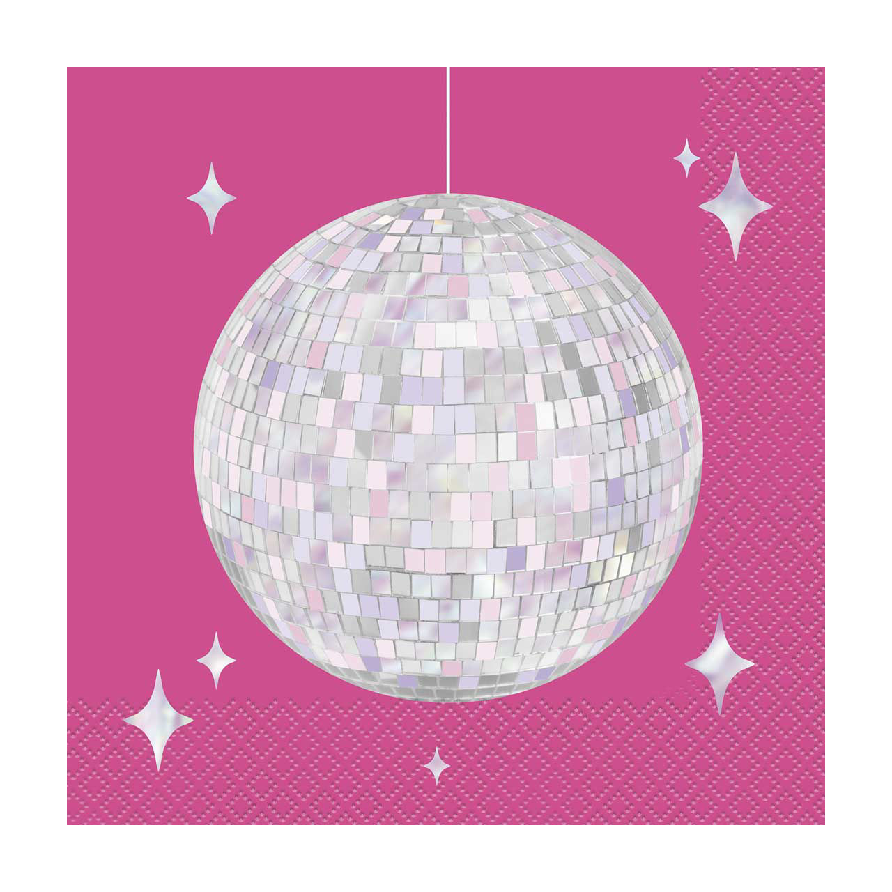 Foil Disco Lunch Napkin, 16 ct