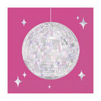 Foil Disco Lunch Napkin, 16 ct