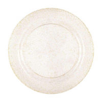 10" Gold Glitter Plastic Plates 8ct