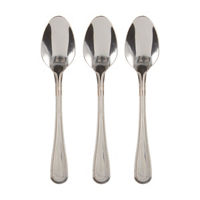 Stainless Steel Beaded Teaspoon, Pack of 3