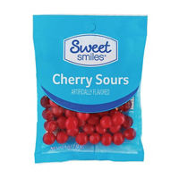 Sweet Smiles Artificially Flavored Cherry Sours Candy Bag, 5 oz