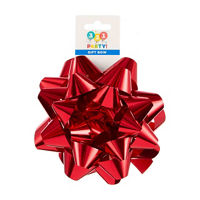 321 Party! Metallic Red Gift Bow, 6 in