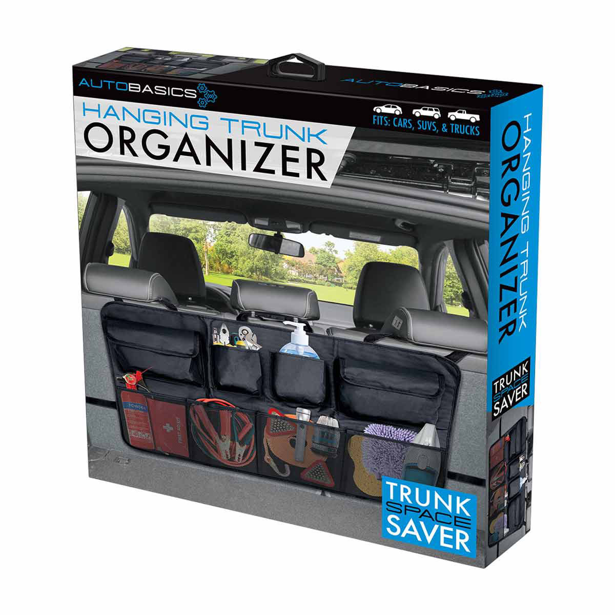 Auto Basics Hanging Trunk Organizer, Black