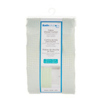 Kenney Water Repellent Jacquard Fabric Shower Curtain, 70 in x 72 in, Milky Green