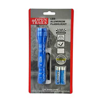 Open Trails LED Aluminum Flashlight with 2 AA Batteries, 1 ct - Assorted