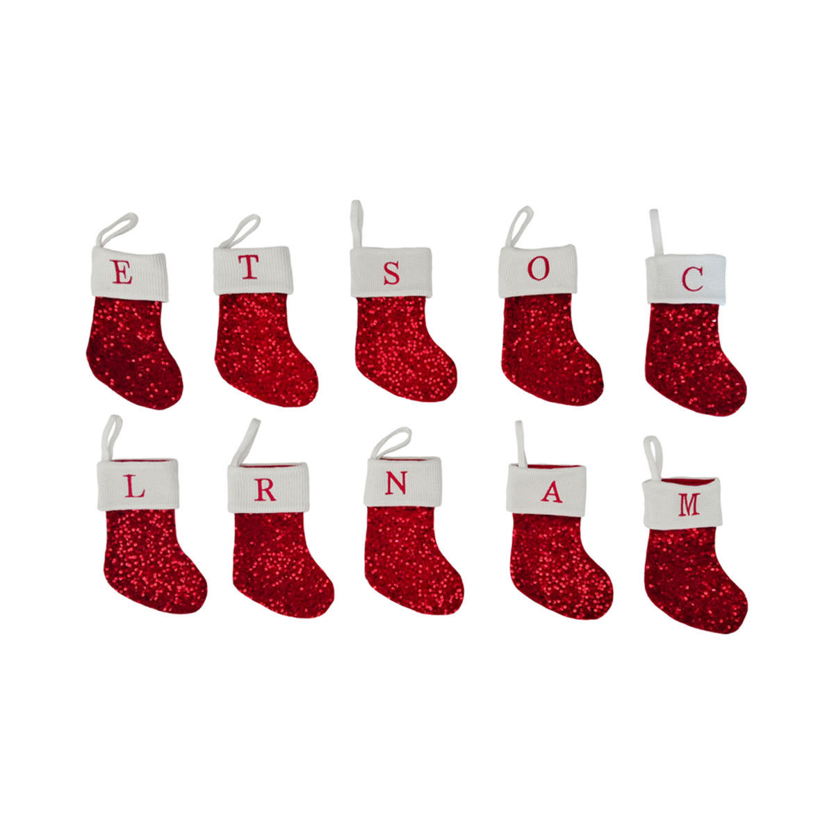 Christmas Red Sequin Stocking with a Monogram, 10 in, 1 Count - Assorted — pOpshelf penny item