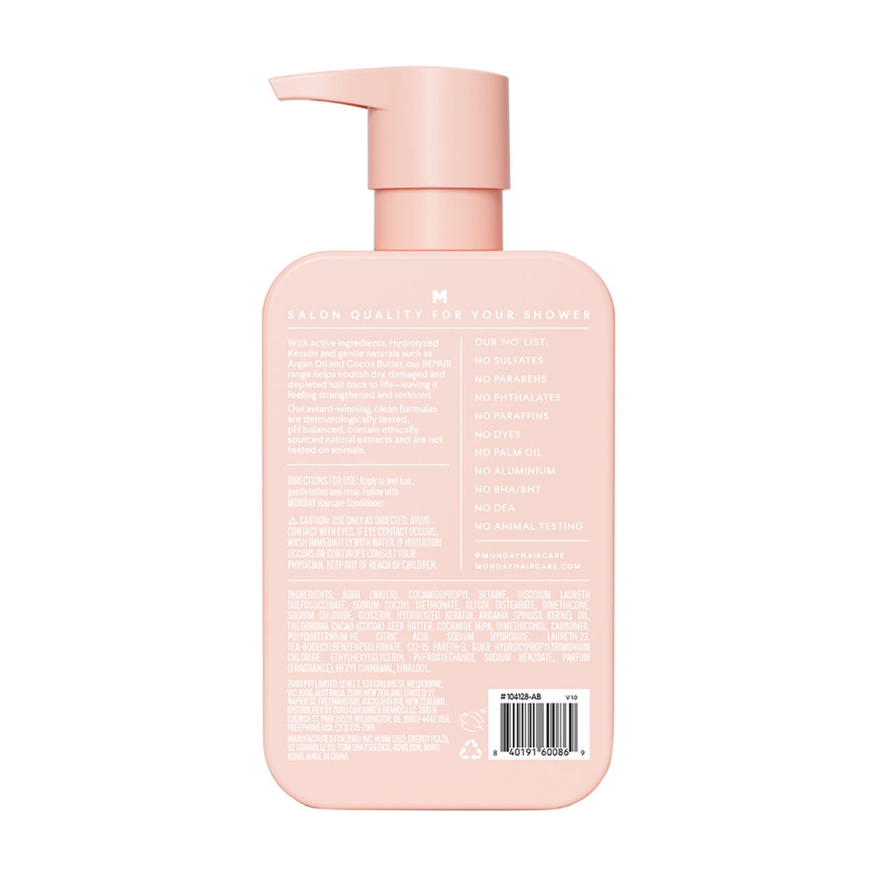 MONDAY Haircare REPAIR Shampoo, 12 oz