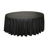 321 Party! Round Plastic Tablecovers, Black, 2 ct