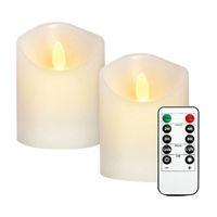 Flameless LED Candle Set, Pack of 2