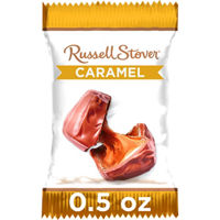 RUSSELL STOVER Milk Chocolate Caramel Candy, 0.5 oz.
