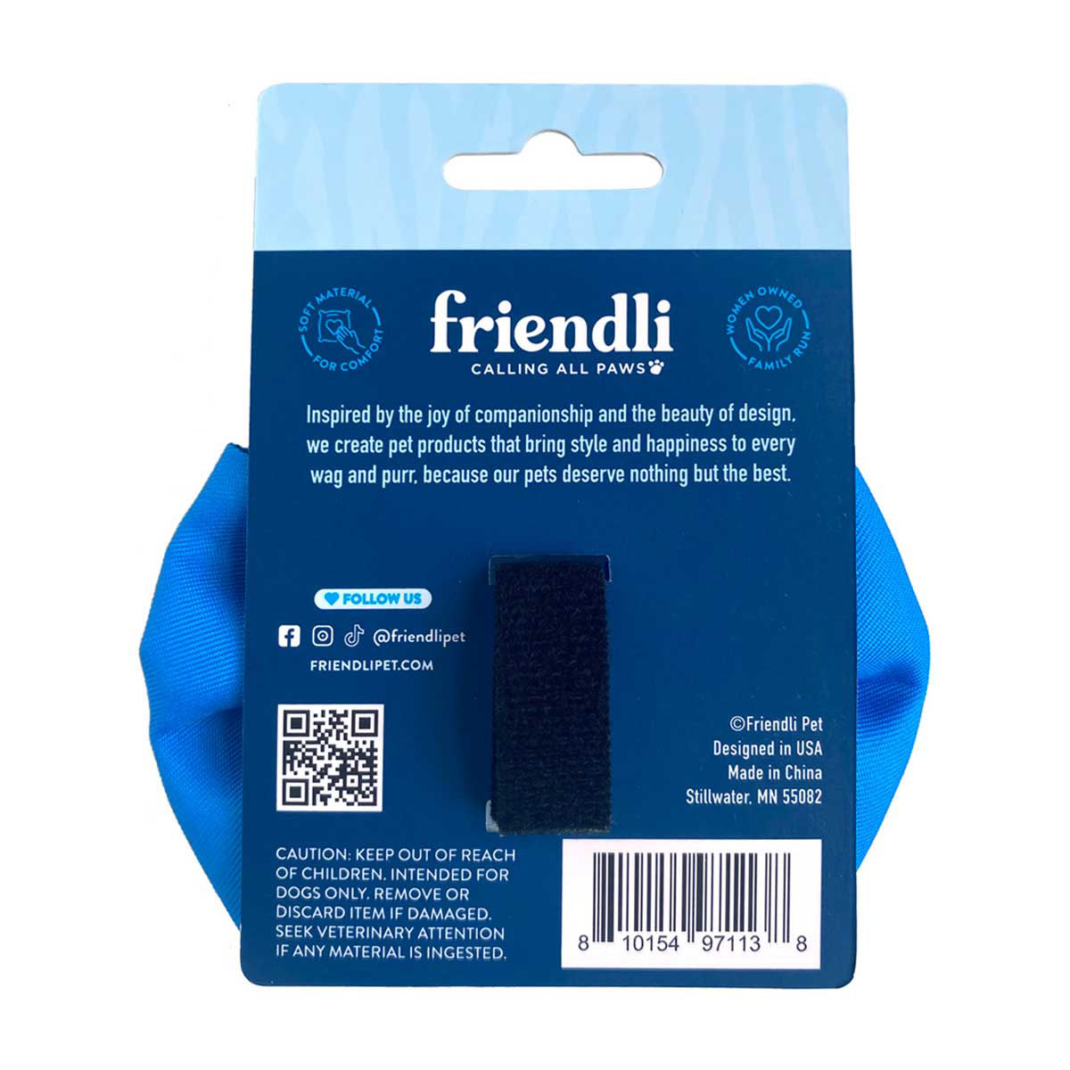 Friendli Sapphire Dog Bow Tie