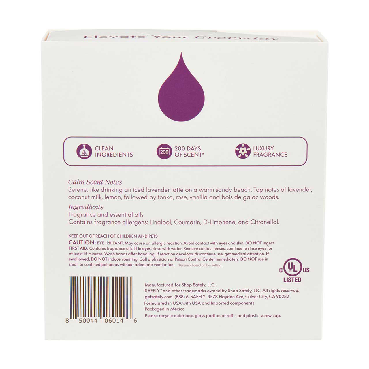 Safely Universal Refill, Calm, 2 ct, 1.34 fl oz