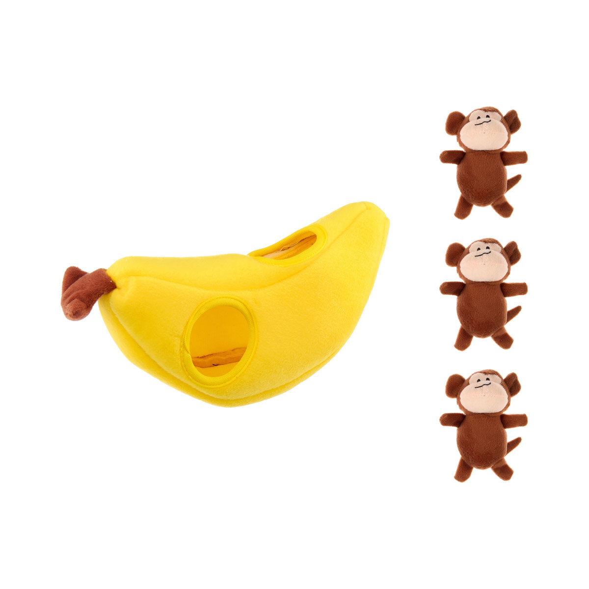 Zippy Claws Interactive Plush Dog Toy, Banana