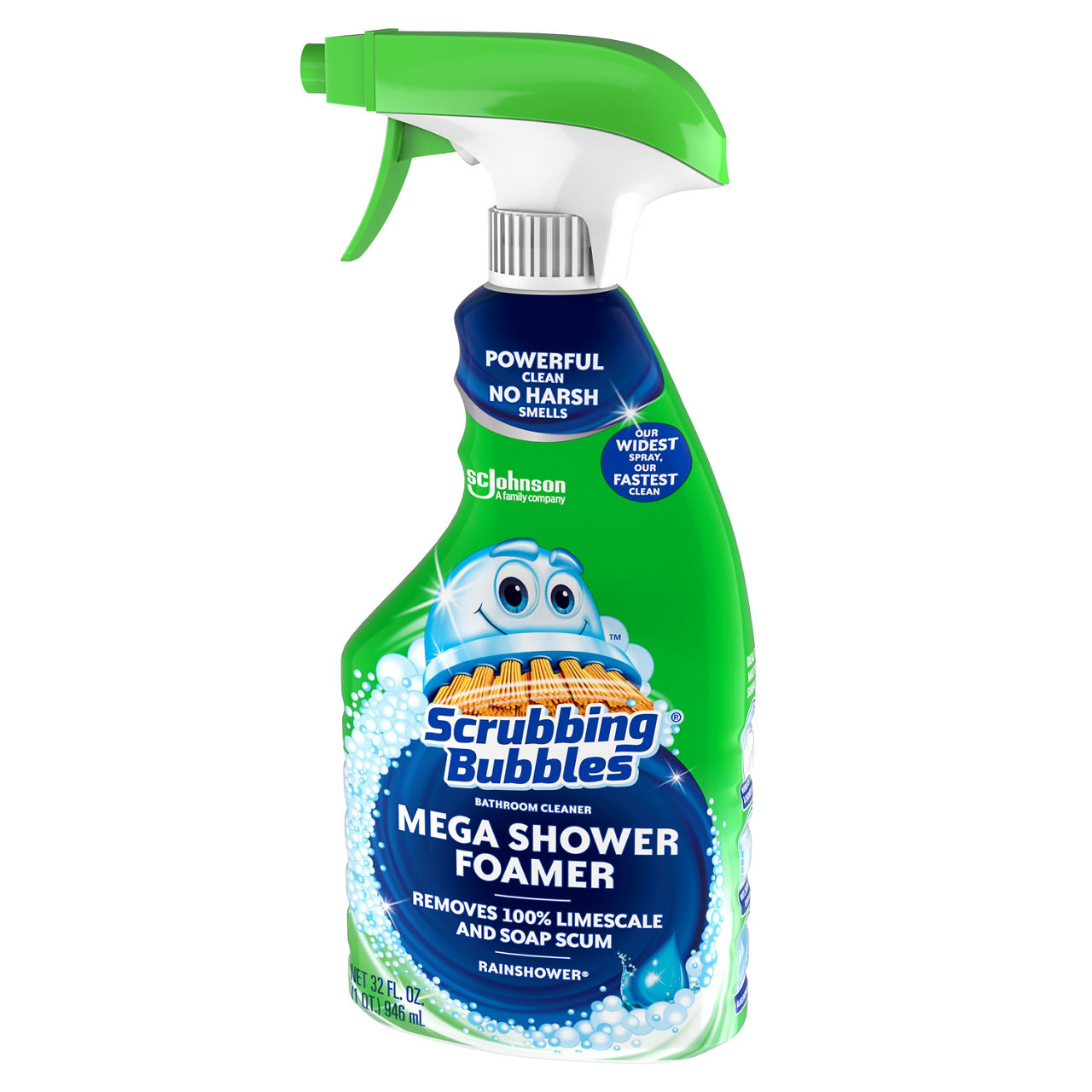 Scrubbing Bubbles Mega Shower Foamer Bathroom Cleaner, Rainshower Scent, 32 oz
