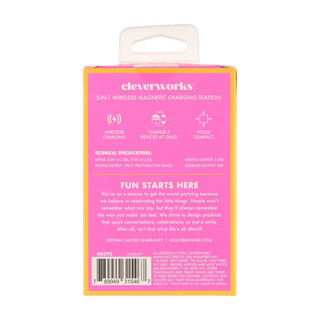 Cleverworks 3-in-1 Wireless Magnetic Charging Station