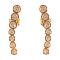 Trailing Crystal Stud Earrings