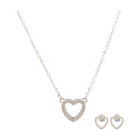 Heart Necklace & Earring Set