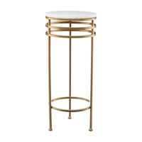 Metal Planter Table with Marble Top, Large