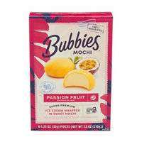 Bubbies Mochi, Passion Fruit, 6 ct