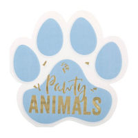 'Pawty Animals' Pet Paw Print Party Napkin, 6
