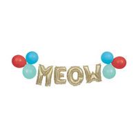 Pawty Animals Gold Foil 'Meow' and Latex Balloon