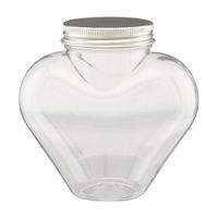 Heart-Shaped Jar with Metal Lid