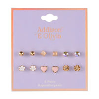 Addison & Olivia Flower Multi Earring Set 