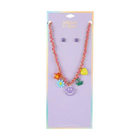 Addison & Olivia Smiley Face Charm Necklace