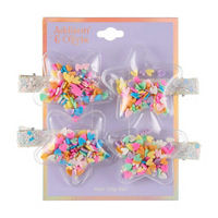 Addison & Olivia Star Shaped Clip with Confetti,