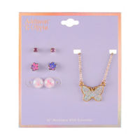 Addison & Olivia Garden Butterfly Necklace and Earring Set