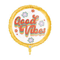 "Good Vibes" Foil Balloon, 17 in